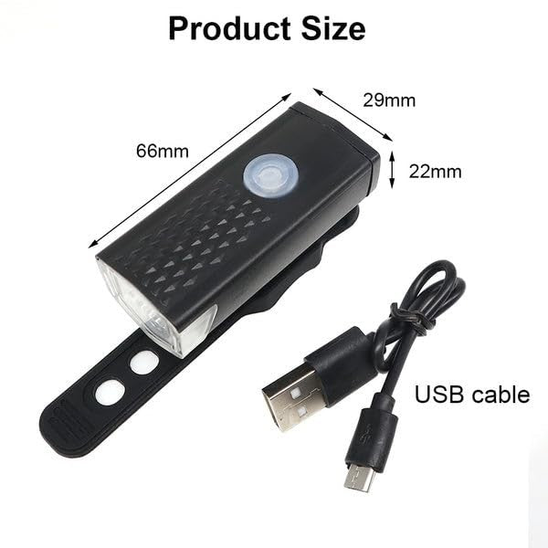 Far LED Proiector Pentru Bicicleta Si Trotineta Reincarcabil USB, 3 Moduri De Lumina, IPX4, Negru
